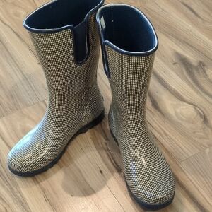 Sperry Navy and White Winter Rain Boots